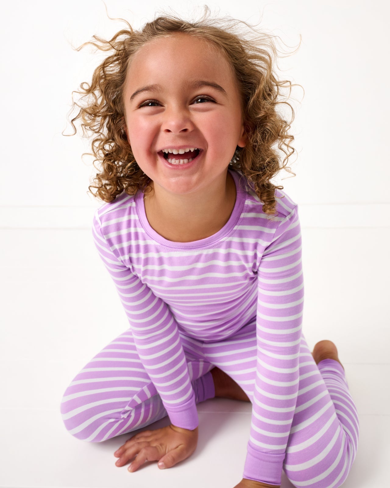 Sweet Orchid Stripe Two-Piece Pajama Set