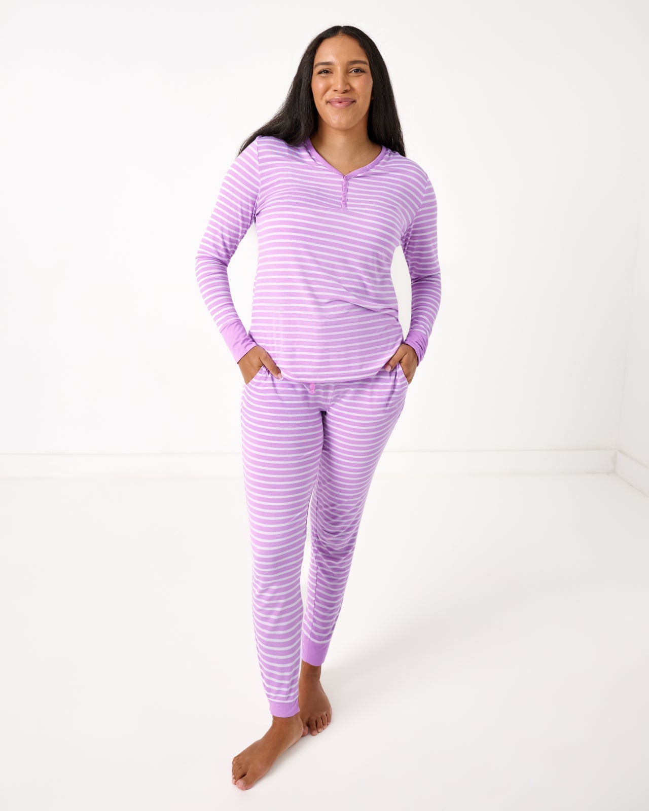 Sweet Orchid Stripe Women's Pajama Pants