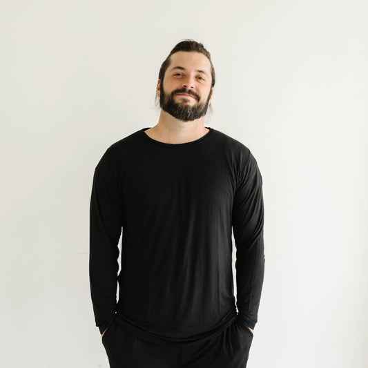 Black Men's Pajama Top