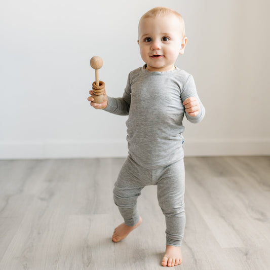 Heather Gray Two-Piece Pajama Set
